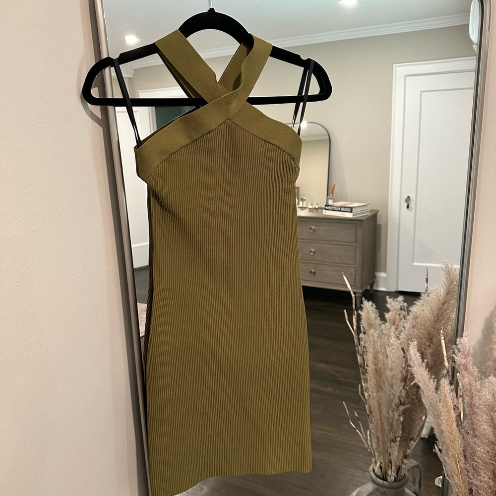 Sculpt knit crisscross dress